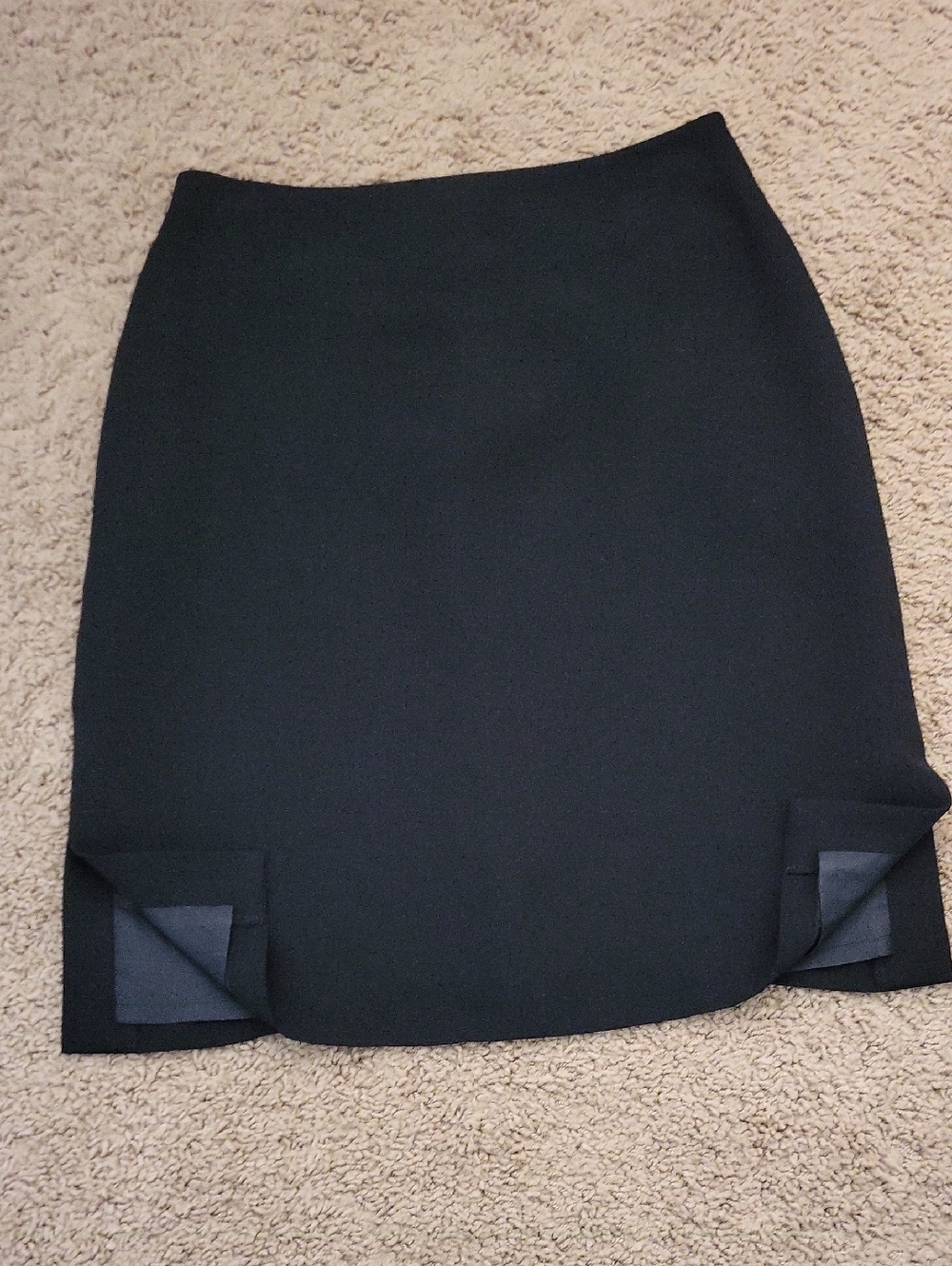 Studio Black Fold-Accent Pencil Skirt